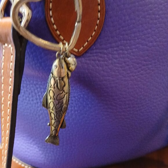 Betsey Johnson Crystal Sardine Fish Key Fob / Bag Charm NIB - Picture 4 of 5